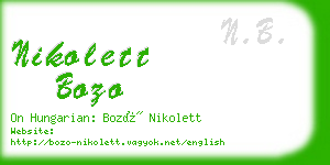 nikolett bozo business card